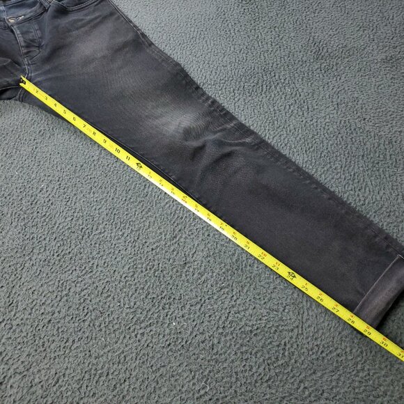 NEUW Iggy Skinny Jeans Mens 32x29 Cotton Black Button Fly Dark Cuff - Picture 9 of 12